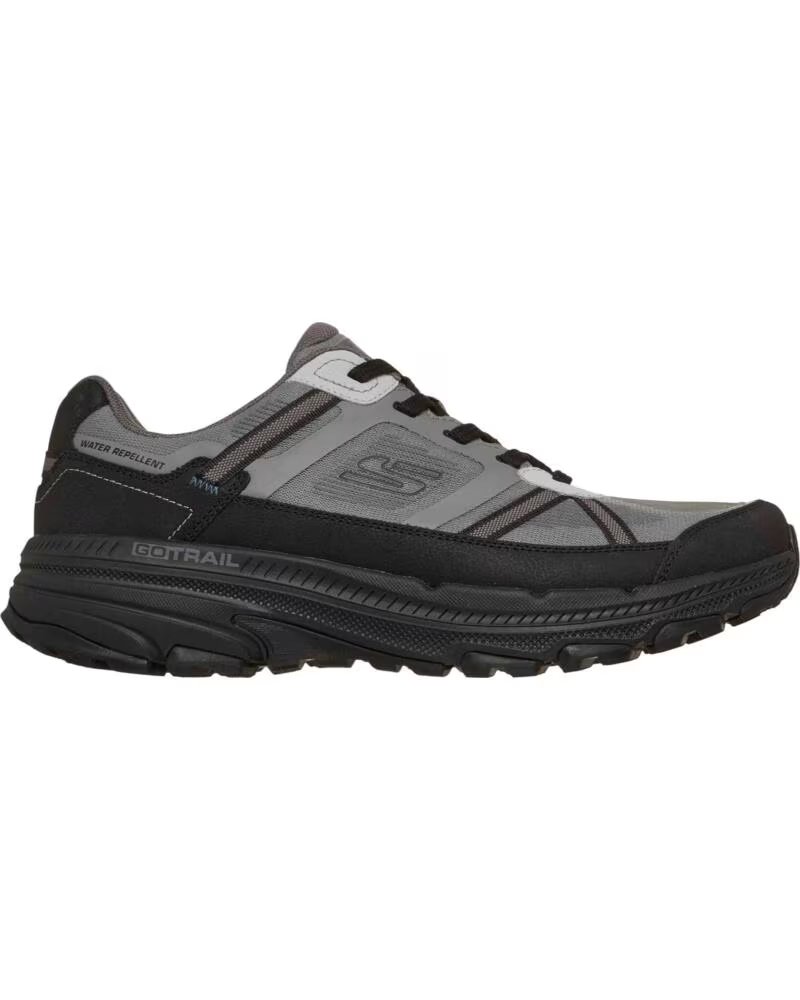 SKECHERS ZAPATILLAS DE RUNNING 237920-GYMT PARA HOMBRE GRAY LEATHER-TEXTILE-MULTI TRIM