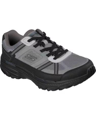 SKECHERS ZAPATILLAS DE RUNNING 237920-GYMT PARA HOMBRE GRAY LEATHER-TEXTILE-MULTI TRIM