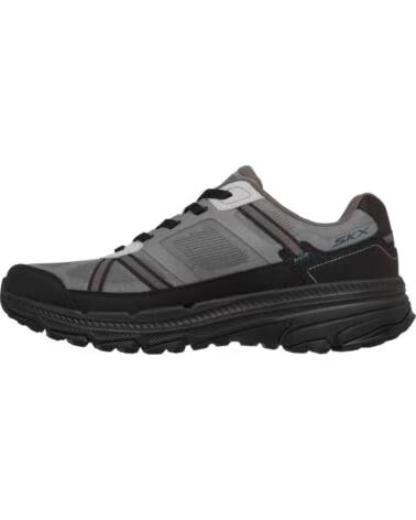 SKECHERS ZAPATILLAS DE RUNNING 237920-GYMT PARA HOMBRE GRAY LEATHER-TEXTILE-MULTI TRIM
