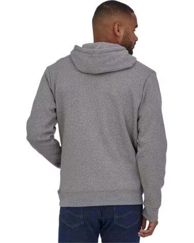 PATAGONIA P-6 LOGO UPRISAL KAPUZENPULLOVER GRAU CLARO