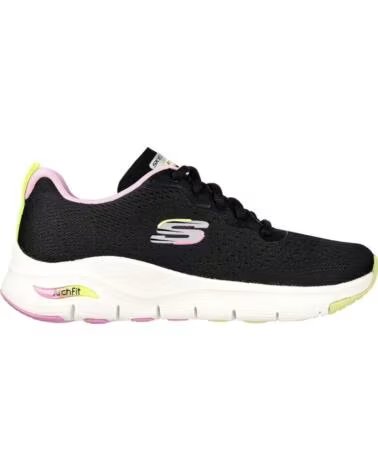 SKECHERS SNEAKERS ARCH FIT-INFINITY COOL NERO/ROSA MUJER