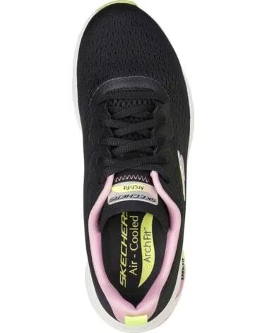 SKECHERS SNEAKERS ARCH FIT-INFINITY COOL NERO/ROSA MUJER