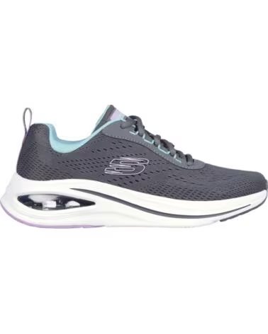SKECHERS ZAPATILLAS ZAPATILLAS SKECH-AIR META AIRED OUT GRIS CLARO AZUL BLANCO EN GRIS PARA UNISEX MUJER