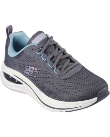 SKECHERS ZAPATILLAS ZAPATILLAS SKECH-AIR META AIRED OUT GRIS CLARO AZUL BLANCO EN GRIS PARA UNISEX MUJER