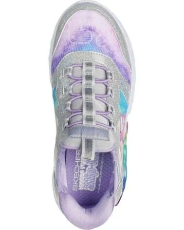 SKECHERS ZAPATILLAS 303755L-SMLT EN MULTICOLOR PARA NINOS UNISEX SILVER SYNTHETIC-MULTI TRIM