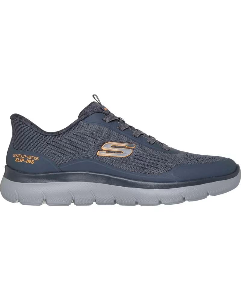 SKECHERS SNEAKERS 233047-CCOR SLIP-INS BLU GRIGIO GRISACEO