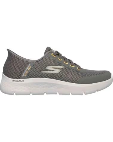 SKECHERS TÊNIS GO WALK SLIP-INS 216332-BRN CINZA INS