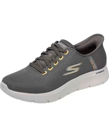 SKECHERS TÊNIS GO WALK SLIP-INS 216332-BRN CINZA INS