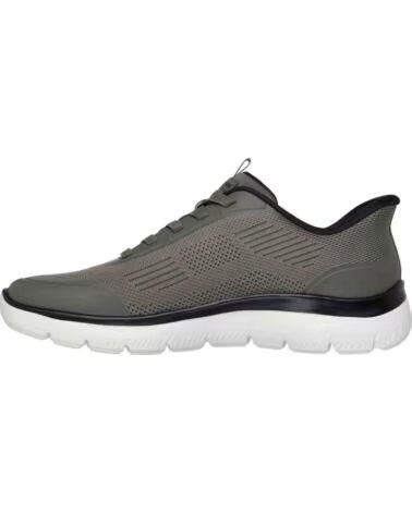 SKECHERS SNEAKERS SLIP-INS 233047-OLBK VERDE UOMO CANA