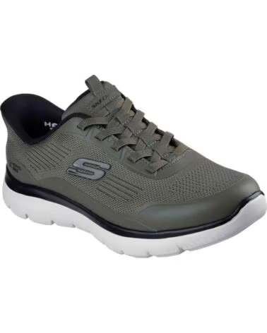 SKECHERS SNEAKERS SLIP-INS 233047-OLBK VERDE UOMO CANA