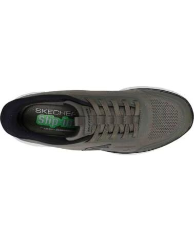 SKECHERS SNEAKERS SLIP-INS 233047-OLBK VERDE UOMO CANA