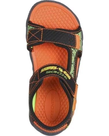SKECHERS 400614L-BKOR KINDERSANDALEN MIT DINOSAURIER-DESIGN INFANTIL