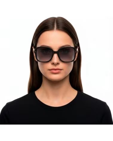 CAROLINA HERRERA SUNGLASSES HER0101-S SQUARE BLACK-GOLD NEGRO-DORADO