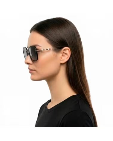 CAROLINA HERRERA SUNGLASSES HER0101-S SQUARE BLACK-GOLD NEGRO-DORADO