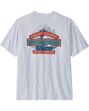 PATAGONIA T-SHIRT GREAT WAVES RESPONSIBILI-TEE BIANCA CORTA