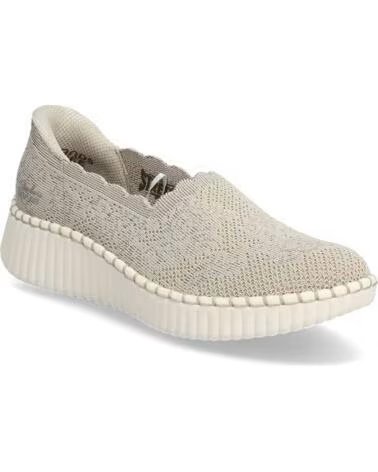 SKECHERS SLIP-INS 100904-BLK SCARPE DA DONNA IN TESSUTO A MAGLIA BLACK-WHITE KNIT