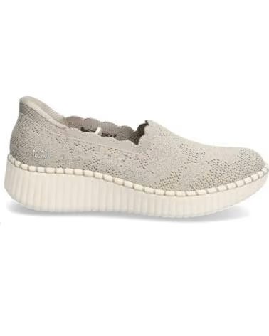 SKECHERS SLIP-INS 100904-BLK SCARPE DA DONNA IN TESSUTO A MAGLIA BLACK-WHITE KNIT