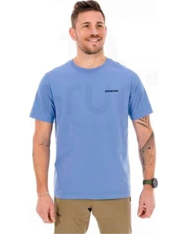 PATAGONIA T-SHIRT A MANICHE CORTE P-6 LOGO AZUL