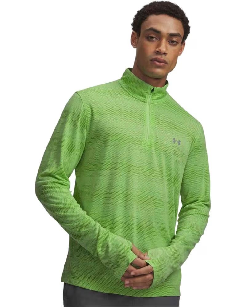 UNDER ARMOUR VELOCITI QUARTER ZIP SWEATSHIRT GREEN HIERBA