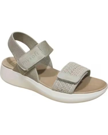 MYSOFT SANDALIAS MEMORY FOAM 26M360-BE SANDALIAS COMODAS MUJE BEIGE