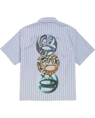 HUF TELEVISION STRIPE SHORT SLEEVE SHIRT