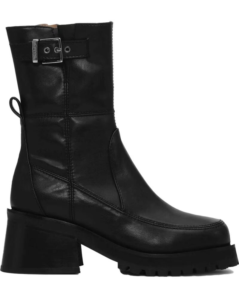 GANNI BOTTES FEMININE BUCKLE À PLATEFORME BLACK
