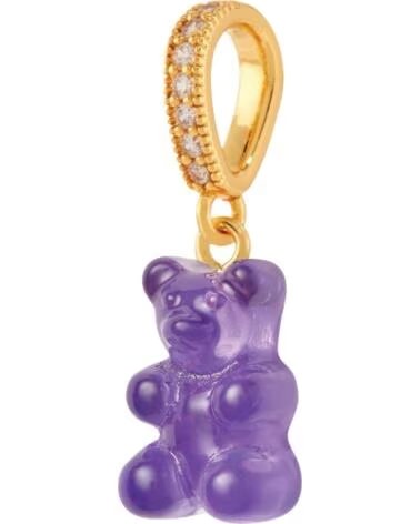 CRYSTAL HAZE COLGANTE NOSTALGIA BEAR MORADO CON CRISTALES RED