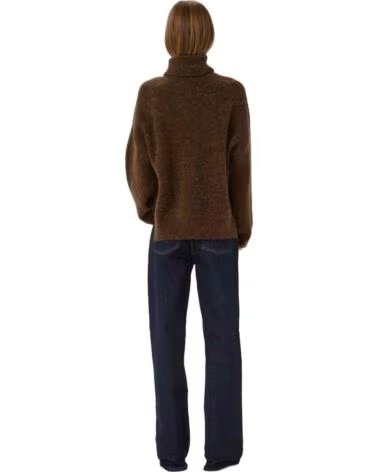 GESTUZ ALPHAGZ ROLLNECK SWEATER IN BROWN BUFF MéLANGE