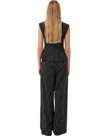 GESTUZ GZADIRA LONG TROUSERS BLACK FOR WOMEN DARK GREY MELANGE