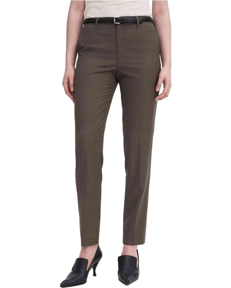 FILIPPA K EMMA COOL WOOL CROPPED TROUSERS DRIFTWOOD