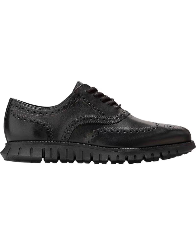COLE HAAN ZEROGRAND REMASTERED WINGTIP SCARPE OXFORD NERE BLACK