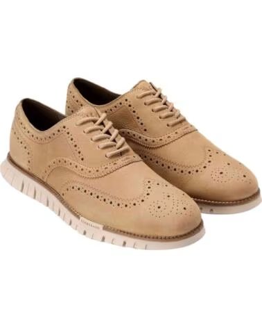 COLE HAAN ZEROGRAND REMASTERED WINGTIP OXFORD SNEAKER BEIGE