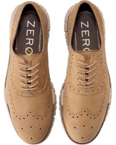 COLE HAAN ZEROGRAND REMASTERED WINGTIP OXFORD SNEAKER BEIGE