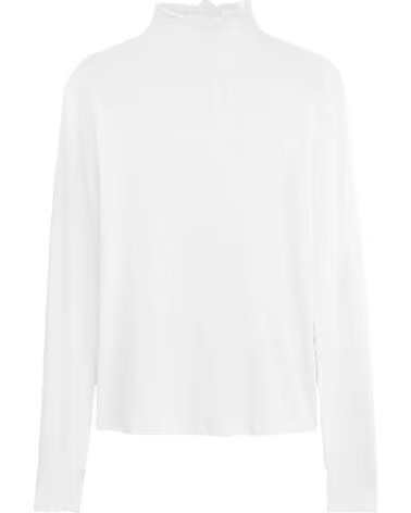 FILIPPA K CAMICETTA RIPPLED MOCK NECK WHITE
