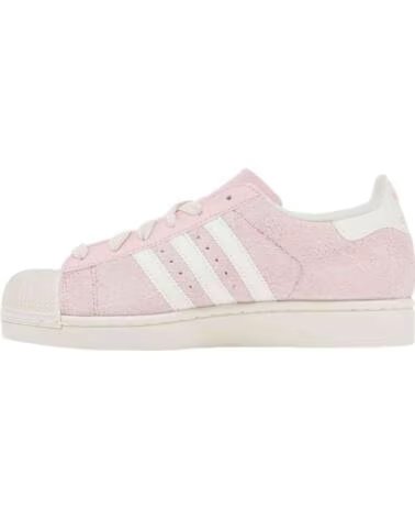 ADIDAS BASKETS SUPERSTAR KI1456 EN DAIM ROSE POUR FEMME SANPIN-OWHITE-GOLDMT