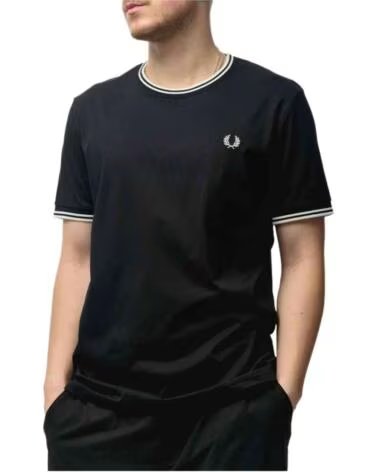 FRED PERRY CAMISETA M158810209 DE MANGA CORTA NEGRO