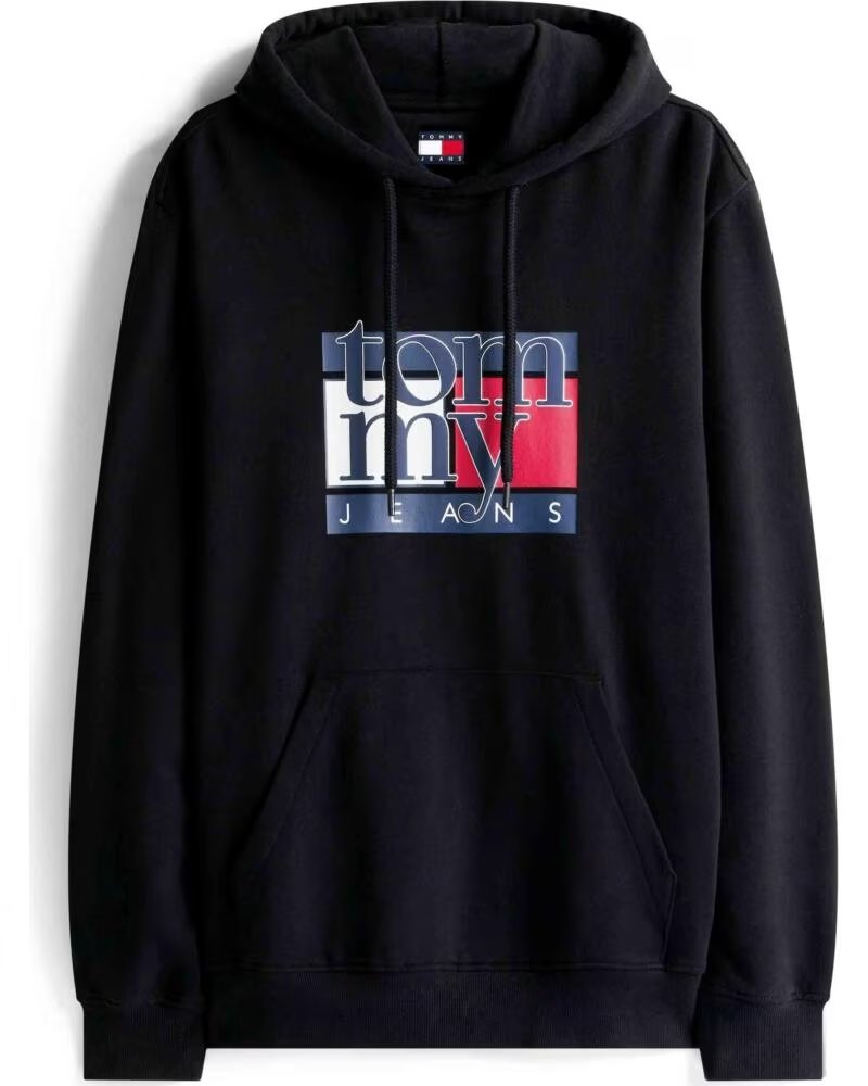 TOMMY JEANS KAPUZENPULLOVER DM0DM22092-BDS NEGRO