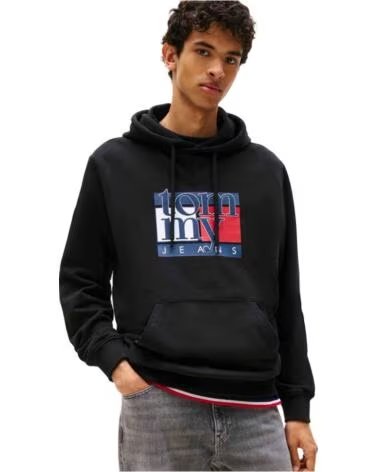 TOMMY JEANS KAPUZENPULLOVER DM0DM22092-BDS NEGRO