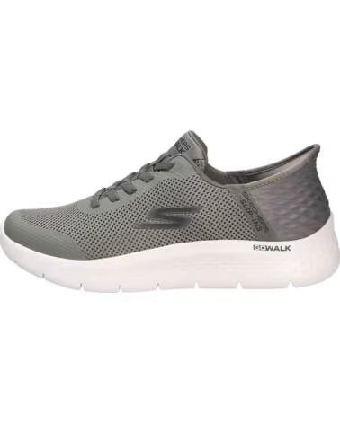 ZAPATILLAS SKECHERS GO WALK 216324-OLBK HOMBRE OLIVE TEXTILE-BLACK TRIM