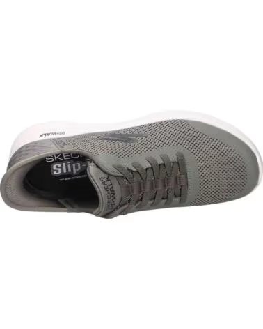 ZAPATILLAS SKECHERS GO WALK 216324-OLBK HOMBRE OLIVE TEXTILE-BLACK TRIM