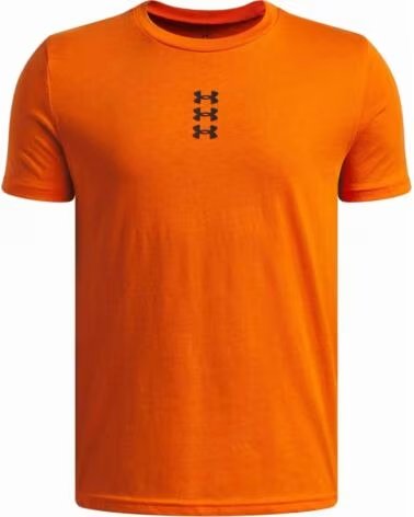 UNDER ARMOUR B HOOPS TRIPLE LOGO T-SHIRT ORANGE