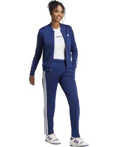ADIDAS CHANDALS CHANDAL ESSENTIALS 3-STRIPES AZUL MARINO BLANCO EN AZUL PARA MUJER