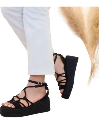 PINKDESERT Sandalias De Tacon Pink Desert 6011 en negro para mujer NEGRO