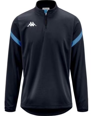 KAPPA FELPA DOLVOLE CON MEZZA ZIP DA UOMO BLUE MARINE-BLUE SKY