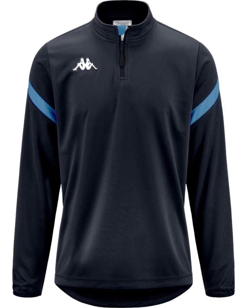 KAPPA FELPA DOLVOLE CON MEZZA ZIP DA UOMO BLUE MARINE-BLUE SKY