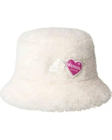 KANGOL CHAPÉU K5424-WH103 DE PELÚCIA COM EMBLEMAS