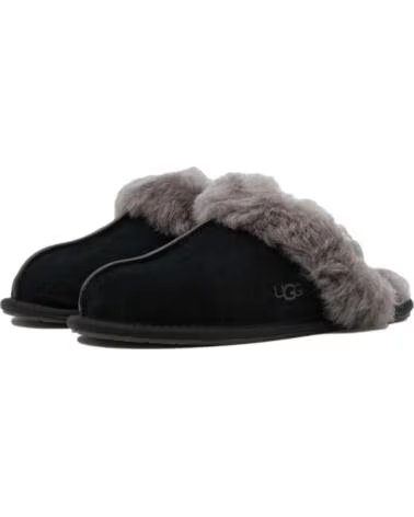 UGG ZAPATILLAS DE CASA 11068720112 DE ANTE CON FORRO DE LANA NEGRO