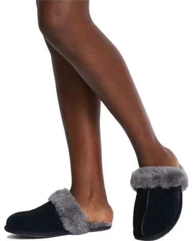 UGG ZAPATILLAS DE CASA 11068720112 DE ANTE CON FORRO DE LANA NEGRO
