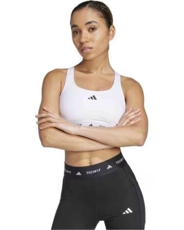 ADIDAS SUTIÃ ESPORTIVO TECHFIT JG3961 BRANCO MULTICOLOR