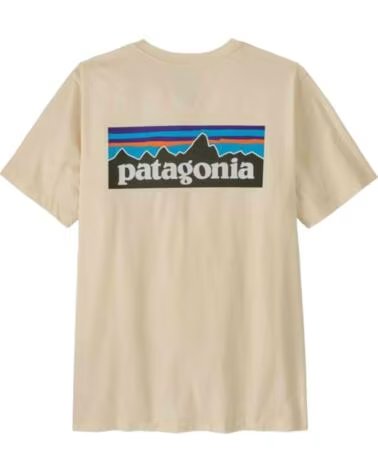 PATAGONIA CAMISETA DE MANGA CORTA P-6 LOGO EN AMARILLO PARA HOMBRE BEIGE